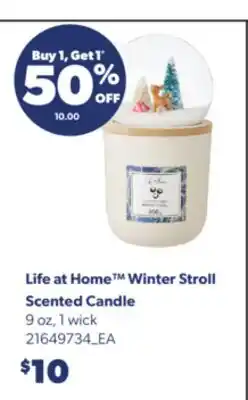 Real Canadian Superstore LIFE AT HOME WINTER STROLL SCENTED CANDLE, 9 OZ offer
