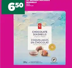 Real Canadian Superstore PC BELGIAN CHOCOLATE SEASHELLS, 250 G offer