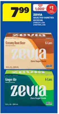 Real Canadian Superstore ZEVIA, 6X355 ML offer