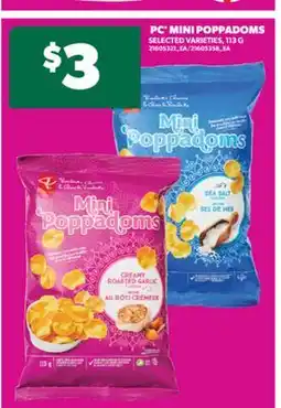 Real Canadian Superstore PC MINI POPPADOMS, 113 G offer