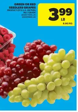 Real Canadian Superstore GREEN OR RED SEEDLESS GRAPES offer