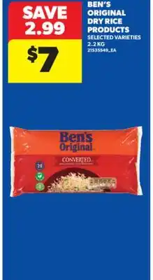 Real Canadian Superstore BEN'S ORIGINAL DRY RICE PRODUCTS, 2.2 KG offer