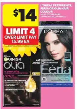 Real Canadian Superstore L'ORÉAL PREFERENCE, FERIA OR OLIA HAIR COLOUR offer