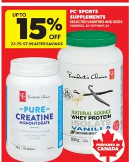 Real Canadian Superstore PC SPORTS SUPPLEMENTS offer