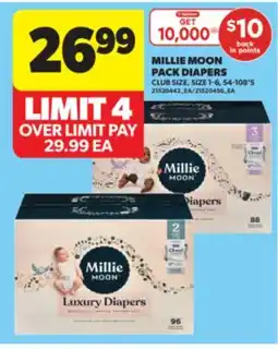 Real Canadian Superstore MILLIE MOON PACK DIAPERS, 54-108'S offer