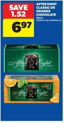 Real Canadian Superstore AFTER EIGHT CLASSIC OR ORANGE CHOCOLATE, 200 G offer