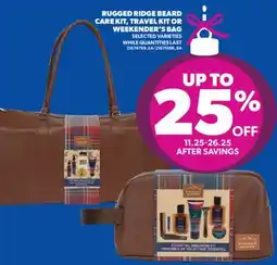 Real Canadian Superstore RUGGED RIDGE BEARD CARE KIT, TRAVEL KIT OR WEEKENDER'S BAG offer