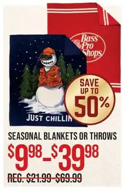 Cabela's SEASONAL BLANKETS OR THROWS offer