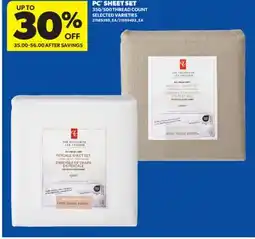Real Canadian Superstore PC SHEET SET, 350/500 THREAD COUNT offer