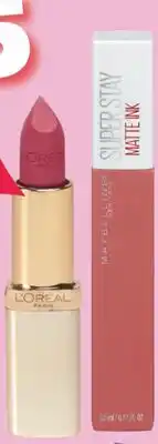 Real Canadian Superstore L'ORÉAL PARIS COLOUR RICHE LIPSTICK OR MAYBELLINE SUPERSTAY LIQUID LIPSTICK offer