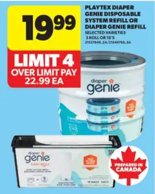 Real Canadian Superstore PLAYTEX DIAPER GENIE DISPOSABLE SYSTEM REFILL OR DIAPER GENIE REFILL, 3 ROLL OR 18' S offer