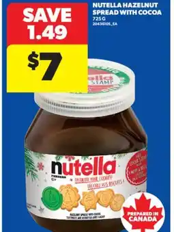 Real Canadian Superstore NUTELLA HAZELNUT SPREAD WITH COCOA, 725 G offer