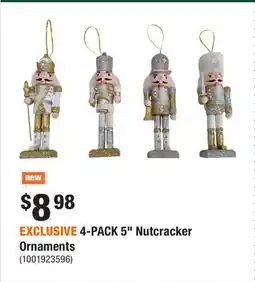 Home Depot EXCLUSIVE 4-PACK 5 Nutcracker Ornaments offer