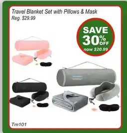Oxford Mills Travel Blanket Set with Pillows & Mask offer