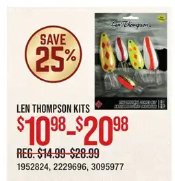 Cabela's LEN THOMPSON KITS offer
