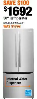Home Depot 30 Refrigerator offer
