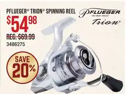 Cabela's PFLUEGER TRION SPINNING REEL offer