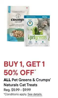 Petvalu ALL Pet Greens & Crumps' Naturals Cat Treats offer