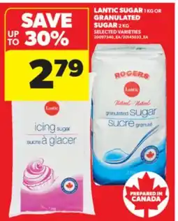 Real Canadian Superstore LANTIC SUGAR 1 KG OR GRANULATED SUGAR, 2 KG offer