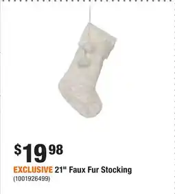 Home Depot EXCLUSIVE 21 Faux Fur Stocking offer