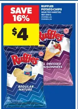 Real Canadian Superstore RUFFLES POTATO CHIPS, 180-200 G offer