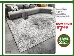 Oxford Mills Lauren Taylor Crystal Accent Rugs offer