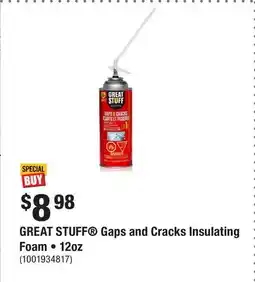 Home Depot GREAT STUFF Gaps and Cracks Insulating Foam • 12oz offer
