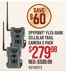 Cabela's SPYPOINT FLEX-DARK CELLULAR TRAIL CAMERA 2-PACK offer