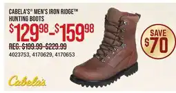 Cabela's CABELA'S MEN'S IRON RIDGE HUNTING BOOTS offer