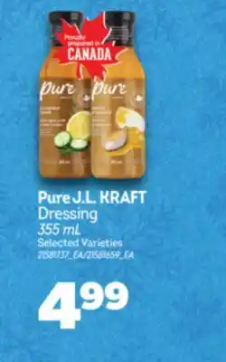 Real Canadian Superstore PURE J. L. KRAFT DRESSING, 355 ML offer