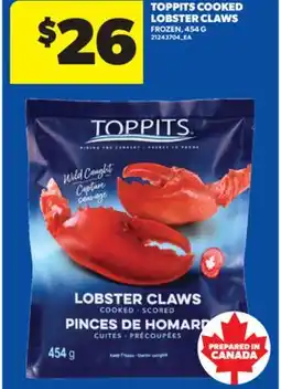 Real Canadian Superstore TOPPITS COOKED LOBSTER CLAWS, 454 G offer