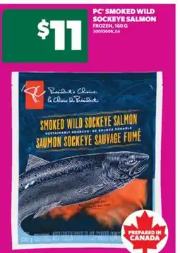 Real Canadian Superstore PC SMOKED WILD SOCKEYE SALMON, 160 G offer