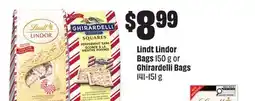 FreshCo Lindt Lindor Bags 150 g or Ghirardelli Bags 141-151 g offer