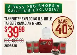 Cabela's TANNERITE EXPLODING 1LB. RIFLE TARGETS CANADIAN 6 PACK offer