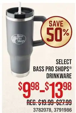 Cabela's SELECT BASS PRO SHOPS DRINKWARE offer