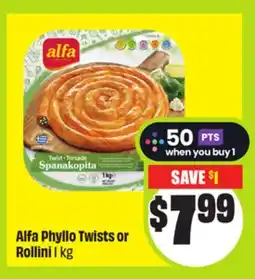 FreshCo Alfa Phyllo Twist or Rollini 1 kg offer