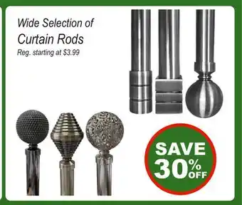 Oxford Mills Wide Selection of Curtain Rods offer