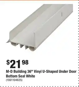 Home Depot M-D Building 36 Vinyl U-Shaped Under Door Bottom Seal White offer