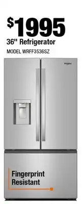 Home Depot 36 Refrigerator offer