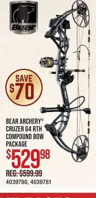 Cabela's BEAR ARCHERY CRUZER G4 RTH COMPOUND BOW PACKAGE offer