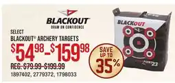 Cabela's SELECT BLACKOUT ARCHERY TARGETS offer