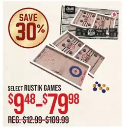 Cabela's SELECT RUSTIK GAMES offer