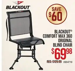 Cabela's BLACKOUT COMFORT MAX 360 ORIGINAL BLIND CHAIR offer