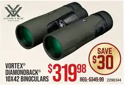Cabela's VORTEX DIAMONDBACK 10X42 BINOCULARS offer