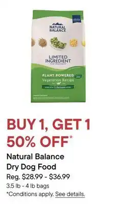 Petvalu Natural Balance Dry Dog Food offer
