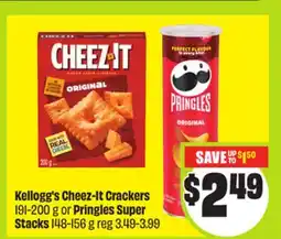 FreshCo Kellogg's Cheez-It Crackers 191-200 g or Pringles Super Stacks 148-156 g offer