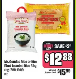 FreshCo Mr. Goudas Rice or Kim Phat Jasmine Rice 8 kg offer