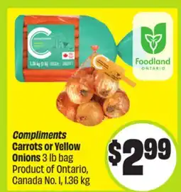 FreshCo Compliments Carrots or Yellow Onions offer