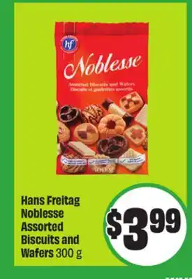 FreshCo Hans Freitag Noblesse Assorted Biscuits and Wafers 300 g offer