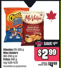 FreshCo Cheetos 170-285 g Miss Vickie's 180-200 g or Fritos 340 g offer